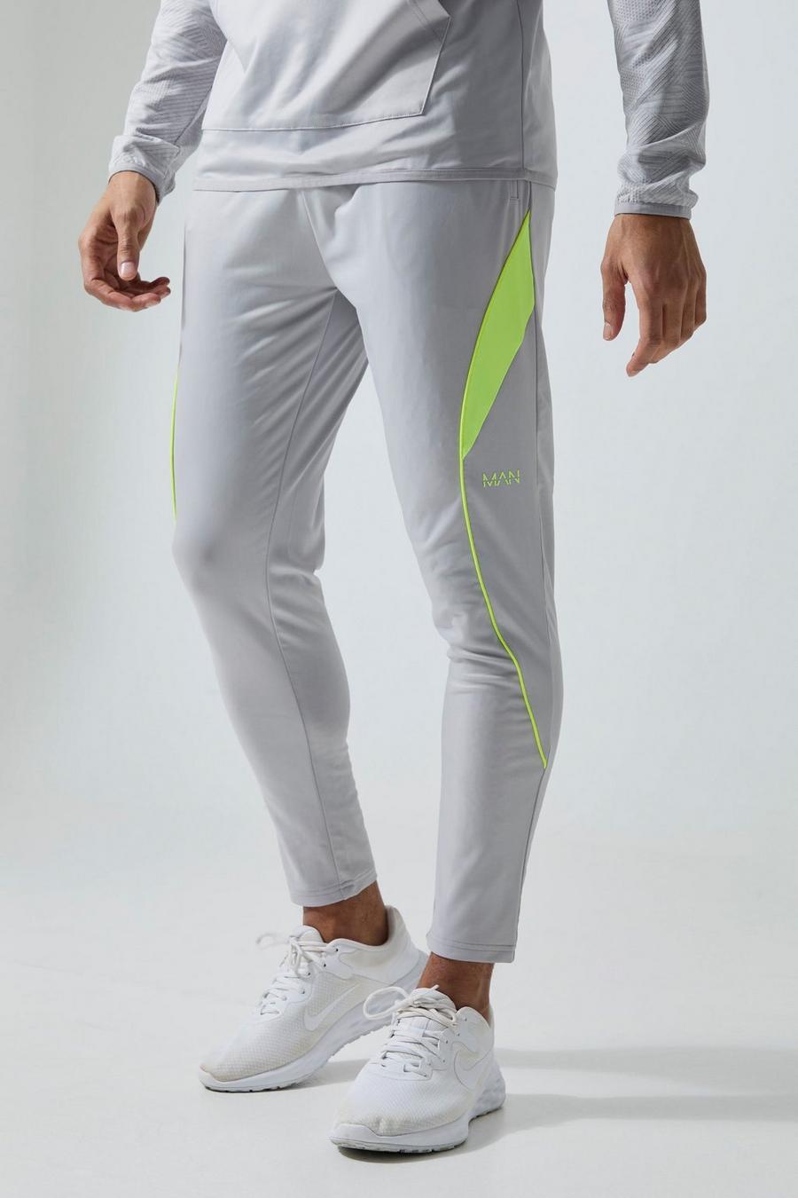 Pantalón deportivo MAN Active ligero con panel en contraste, Grey image number 1