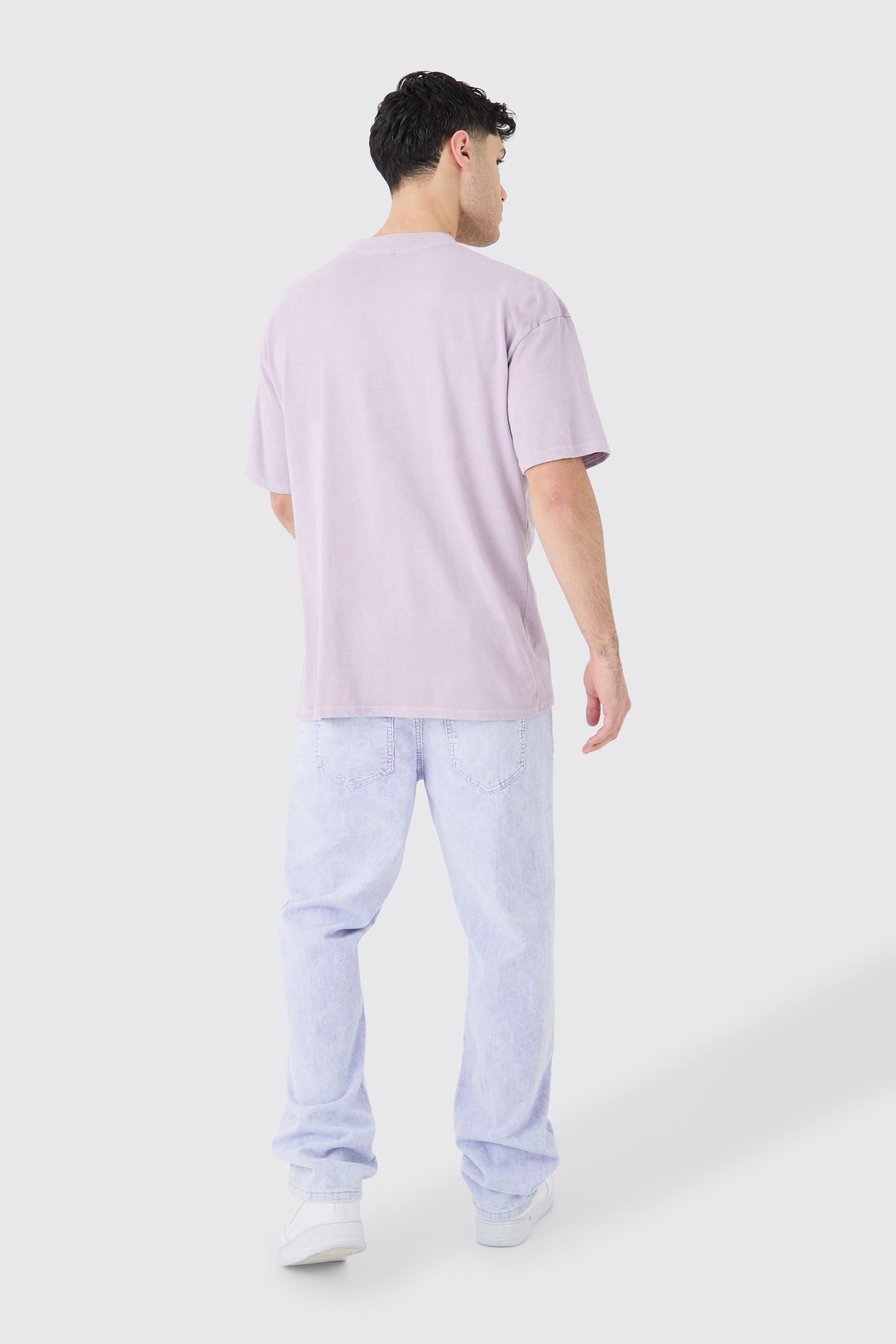 Oversized Distressed Washed Embroidered T shirt