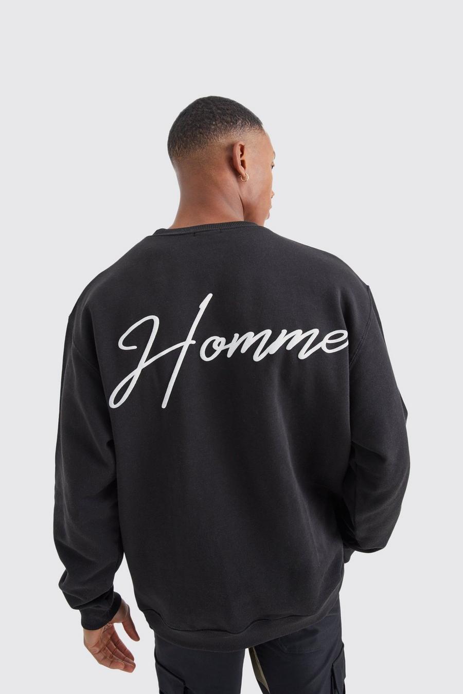 Black Official Oversize sweatshirt med tryck image number 1