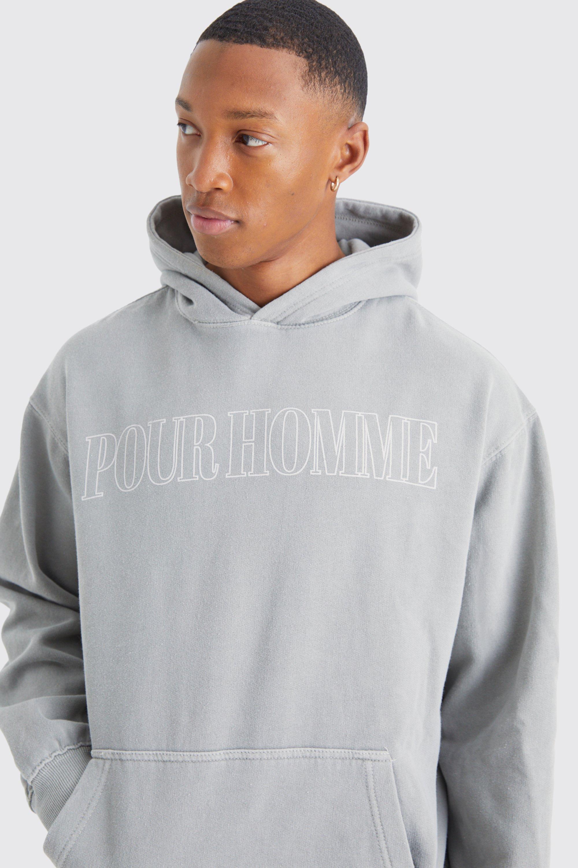 Grey worldwide oversized hoodie hot sale