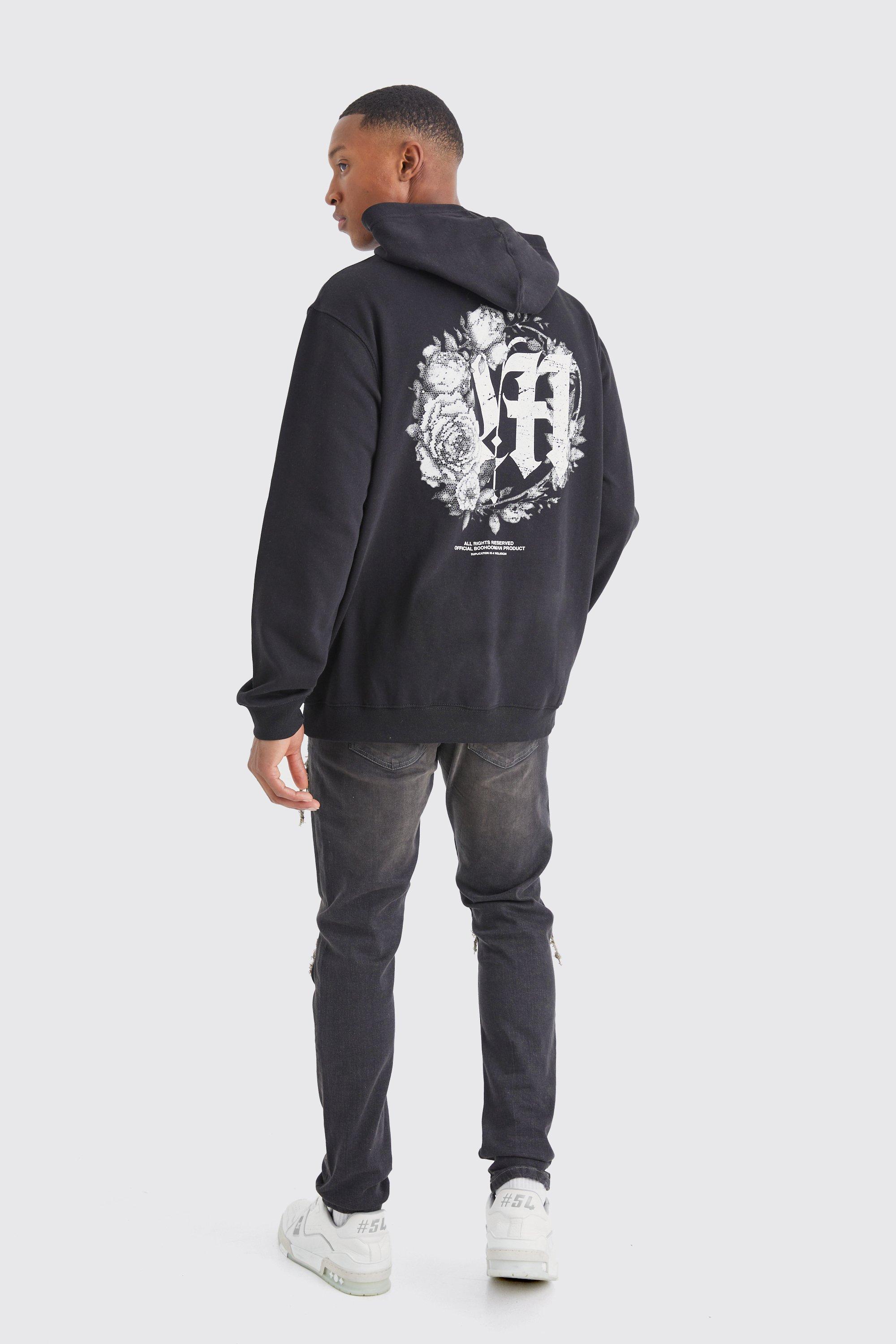 Rose graphic clearance hoodie