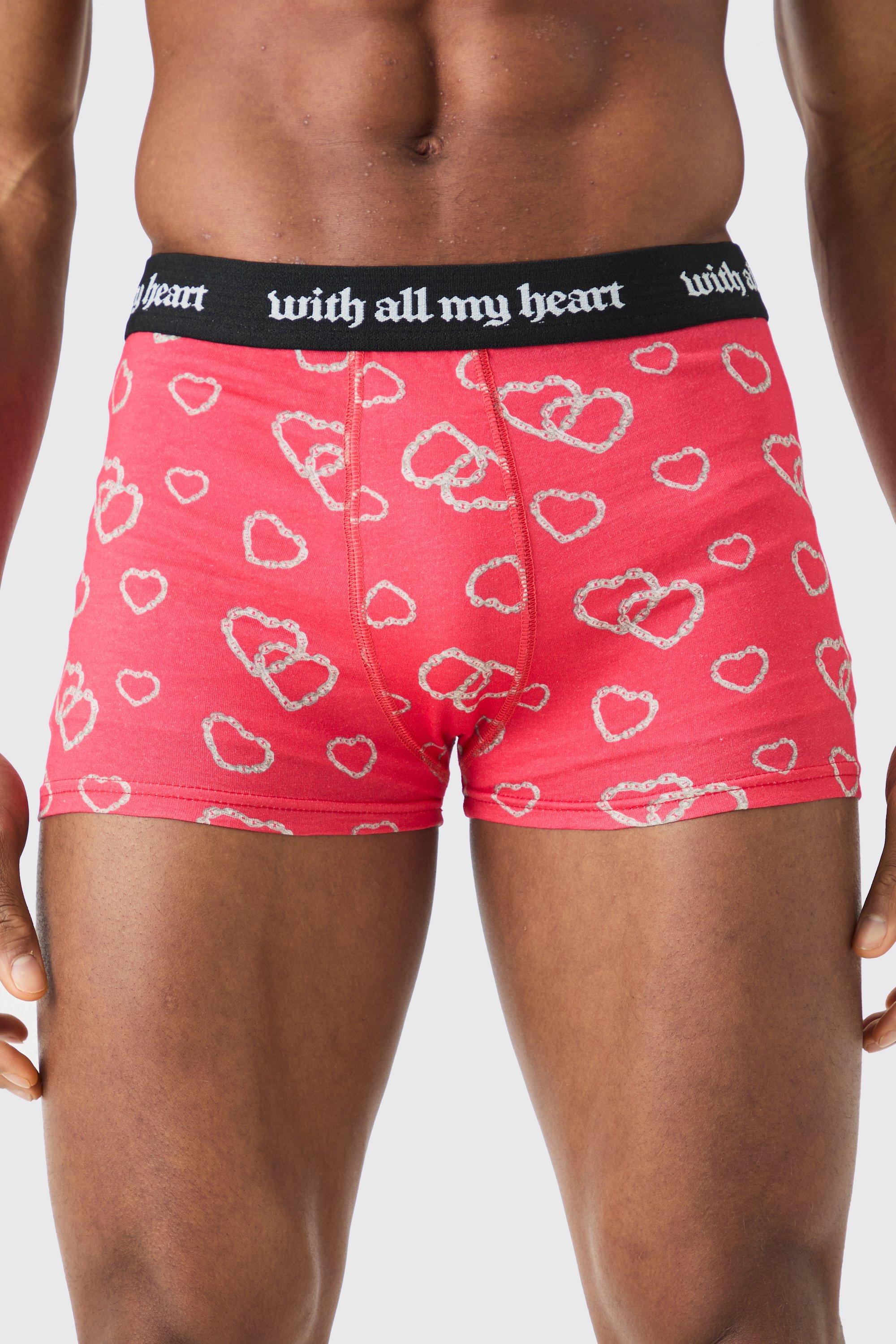 Men's Valentines Love Heart Boxers