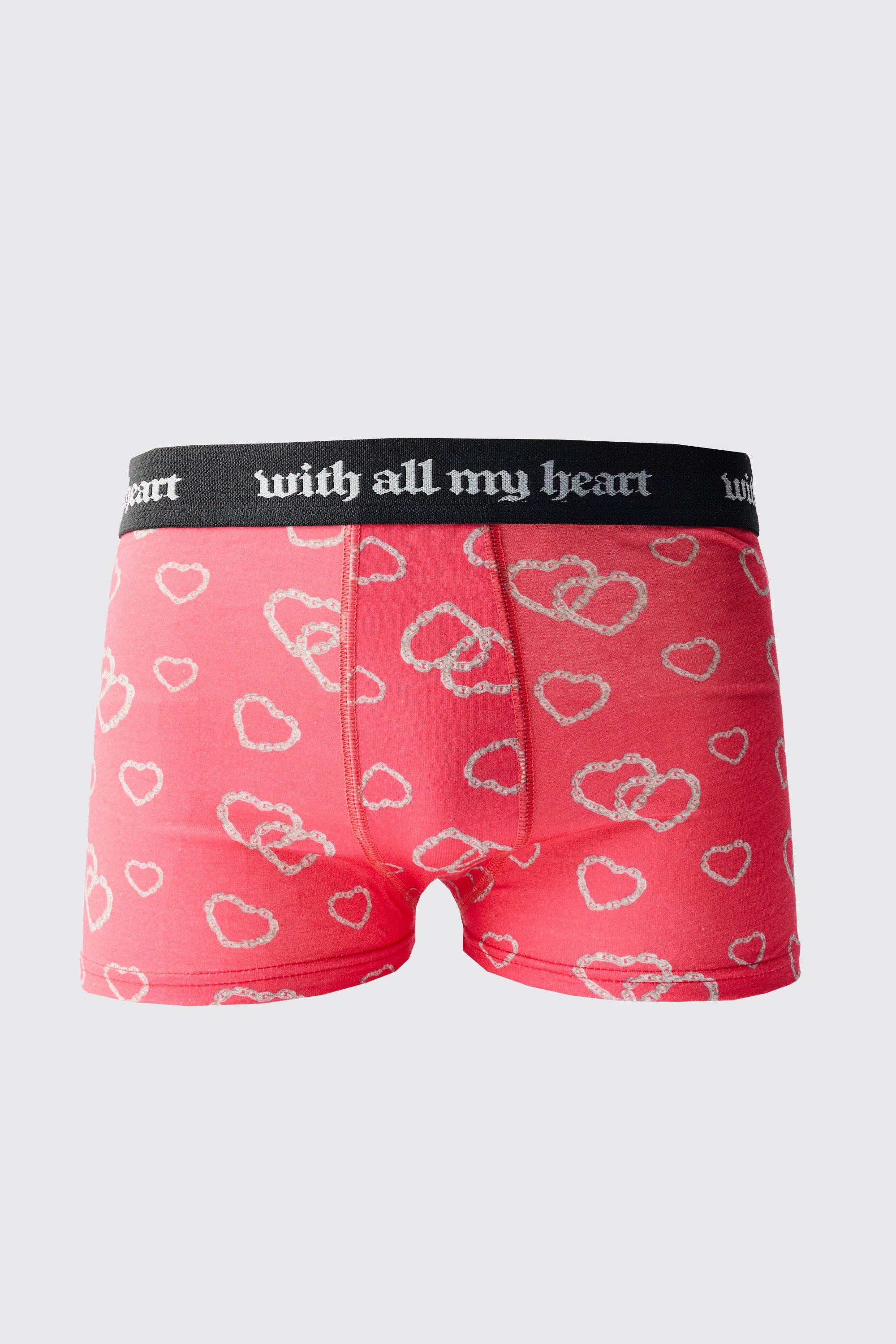 Pink Heart boxer shorts (white edition)