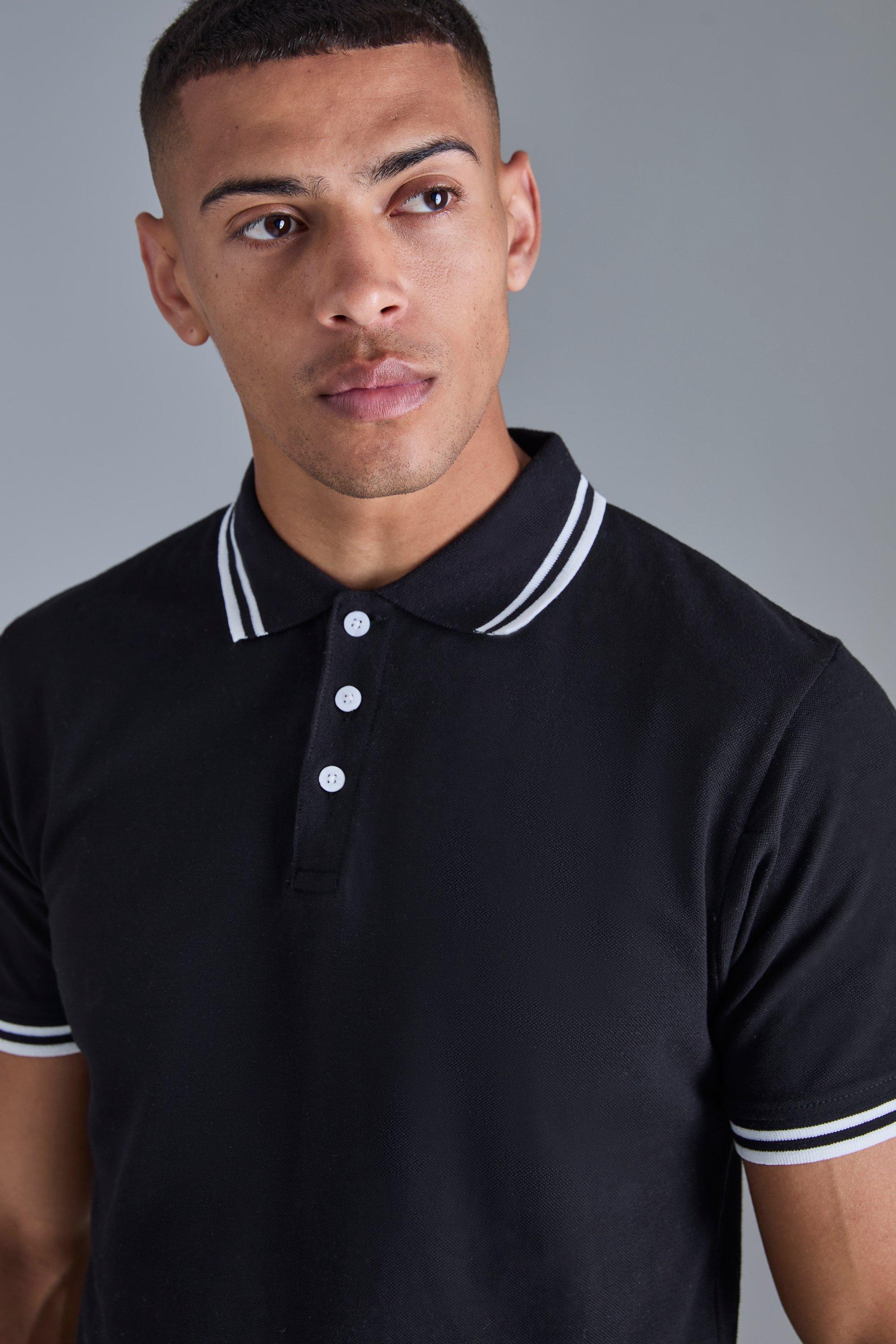 Tipped shop pique polo