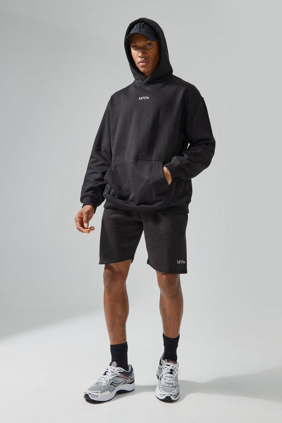 Black MAN Active Hoodie och shorts