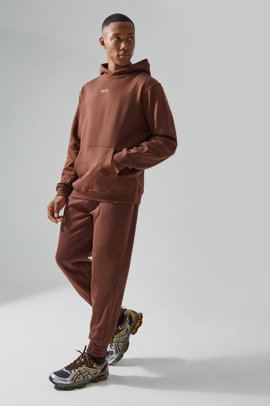 Man Active Sport-Trainingsanzug, Chocolate image number 1