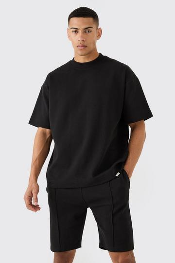 Oversized T-shirt & Short Interlock Set black