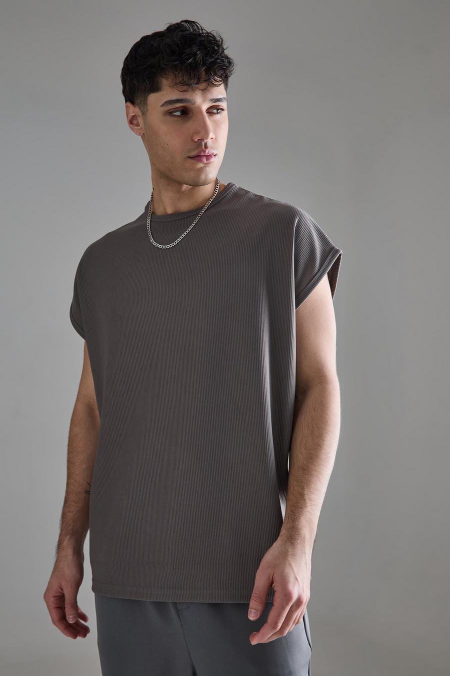 Charcoal T-shirt med fladdermusärm