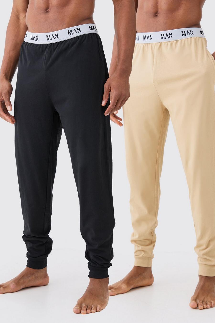 Pantaloni tuta Man Loungewear con polsini alle caviglie - set di 2 paia, Multi image number 1