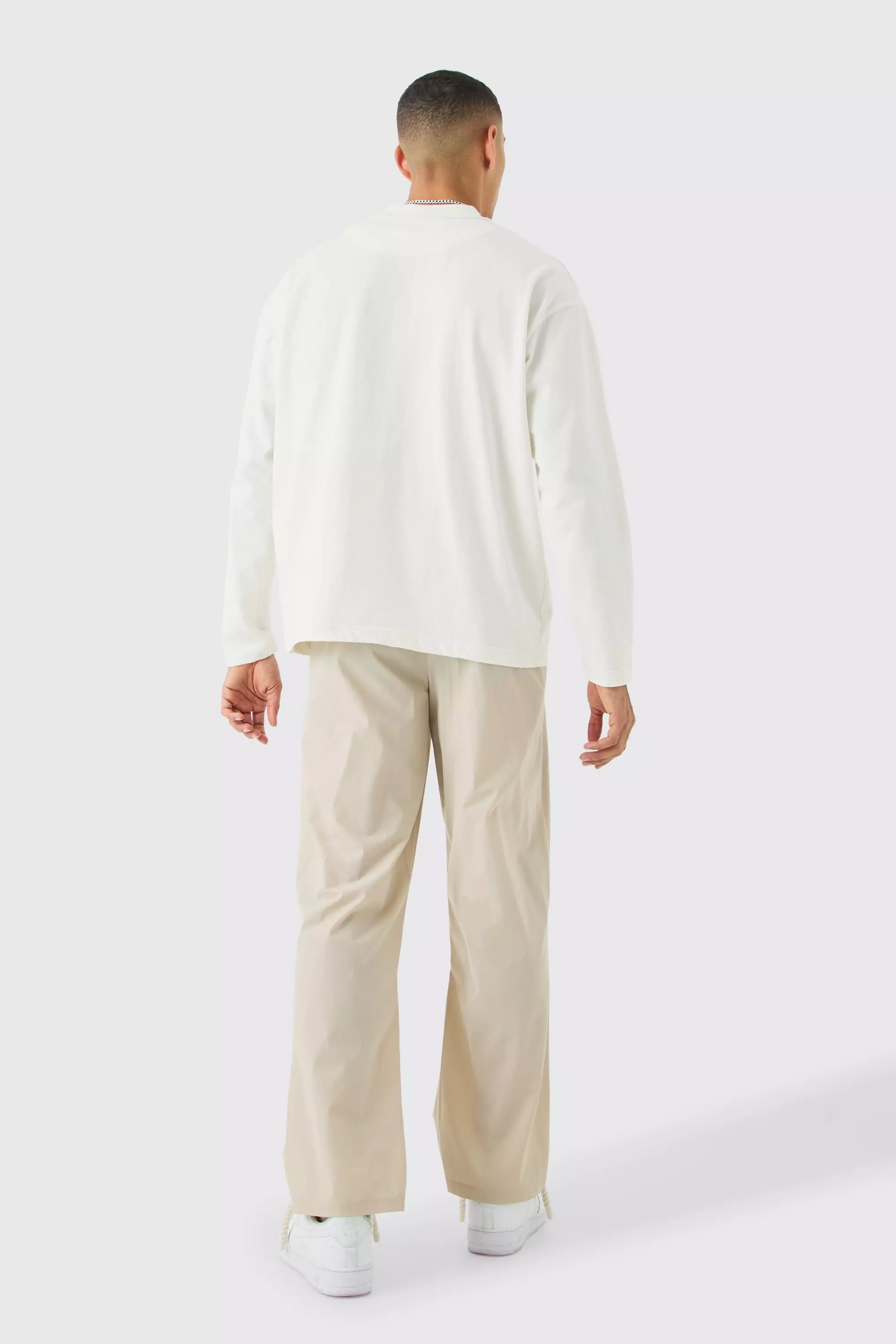 Stone Fixed Waist Relaxed Multi Pocket Cargos alternative image