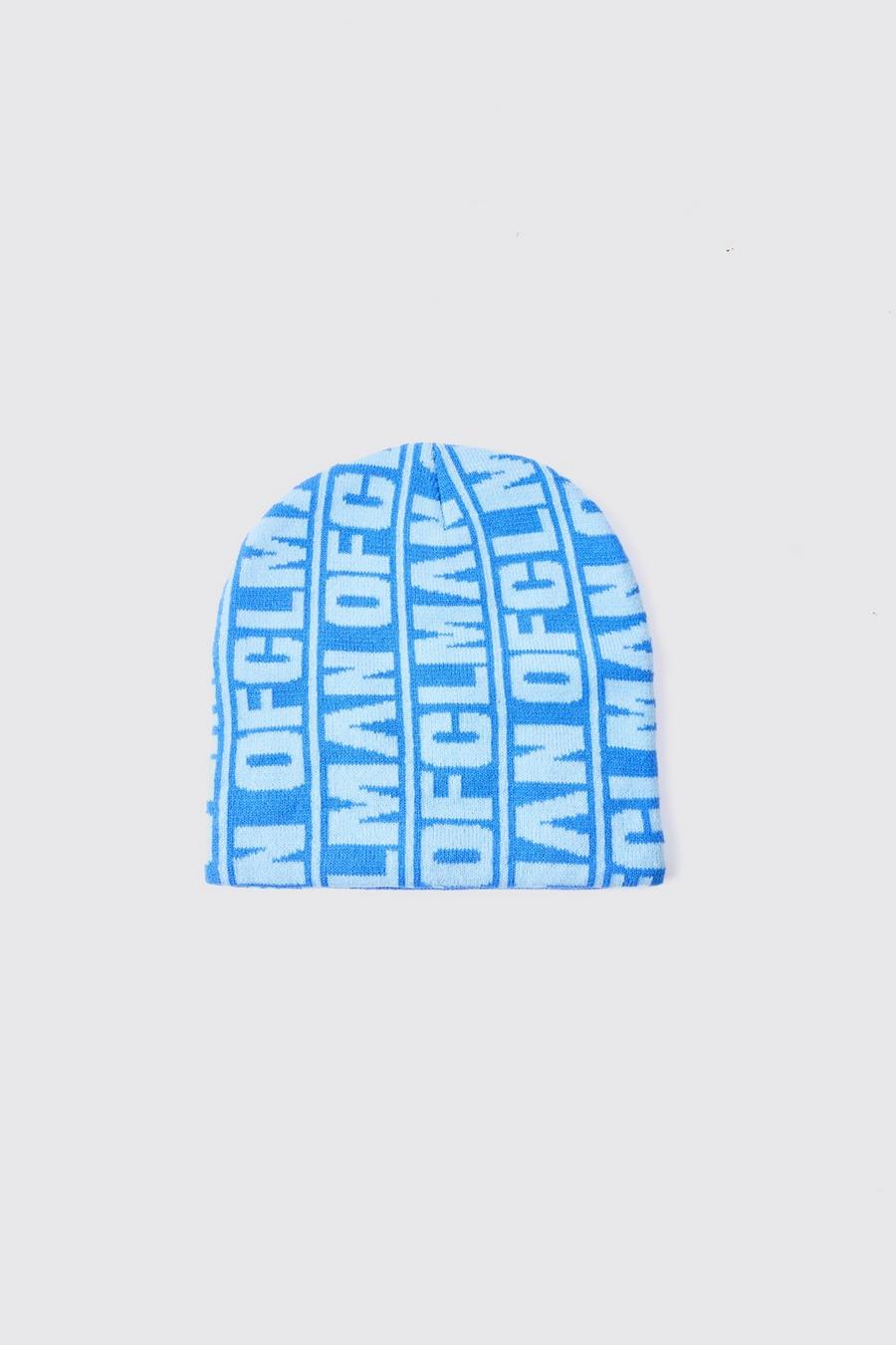 Official Man Beanie mit Print, Blue image number 1