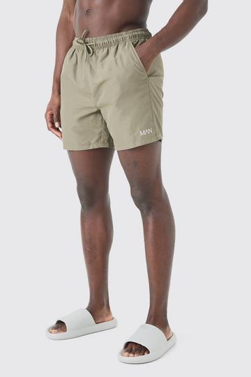 Khaki Original Man Mid Length Swim Short