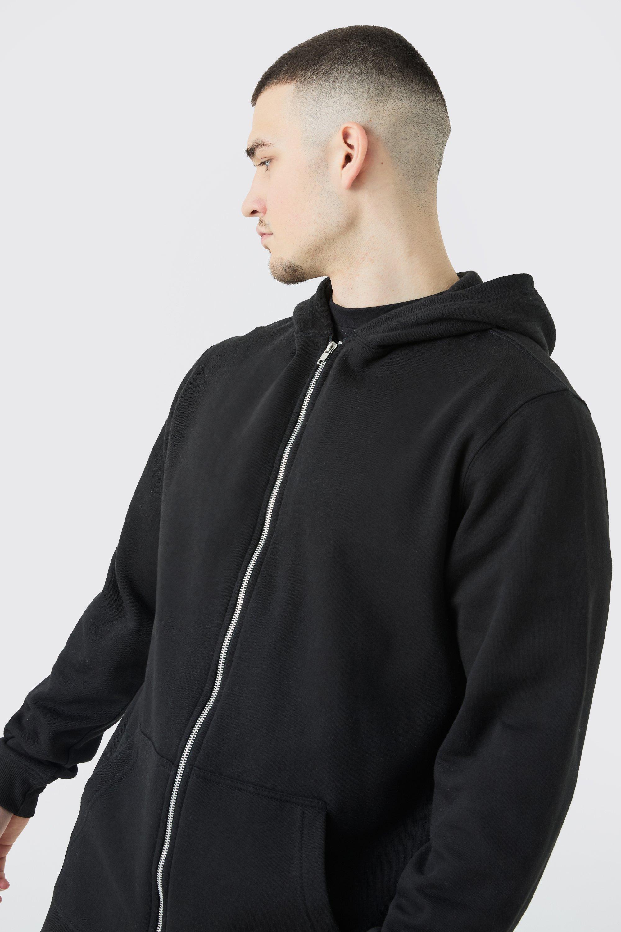 Mens tall black discount hoodie