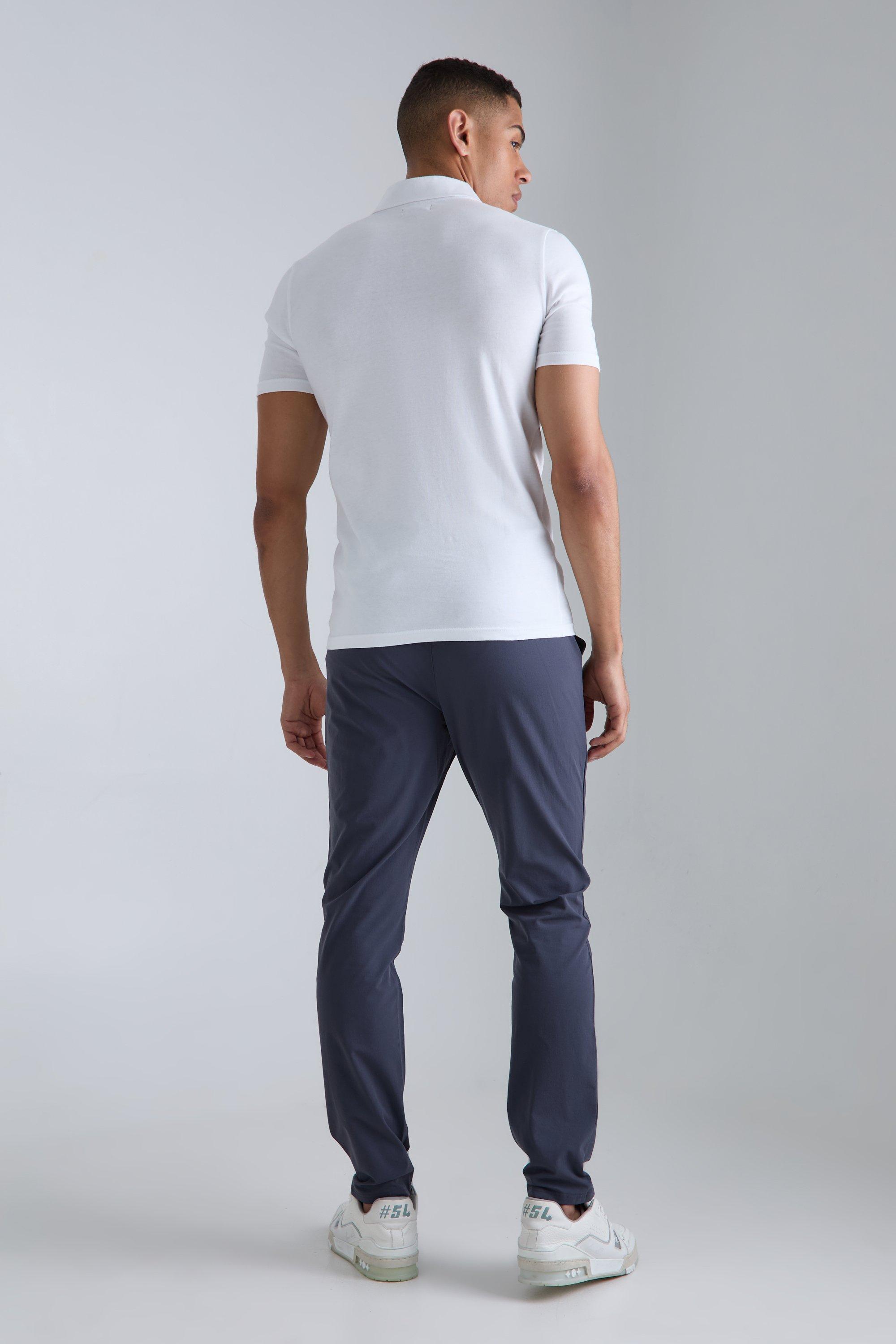 Elastic Waist Lightweight Stretch Slim Trouser