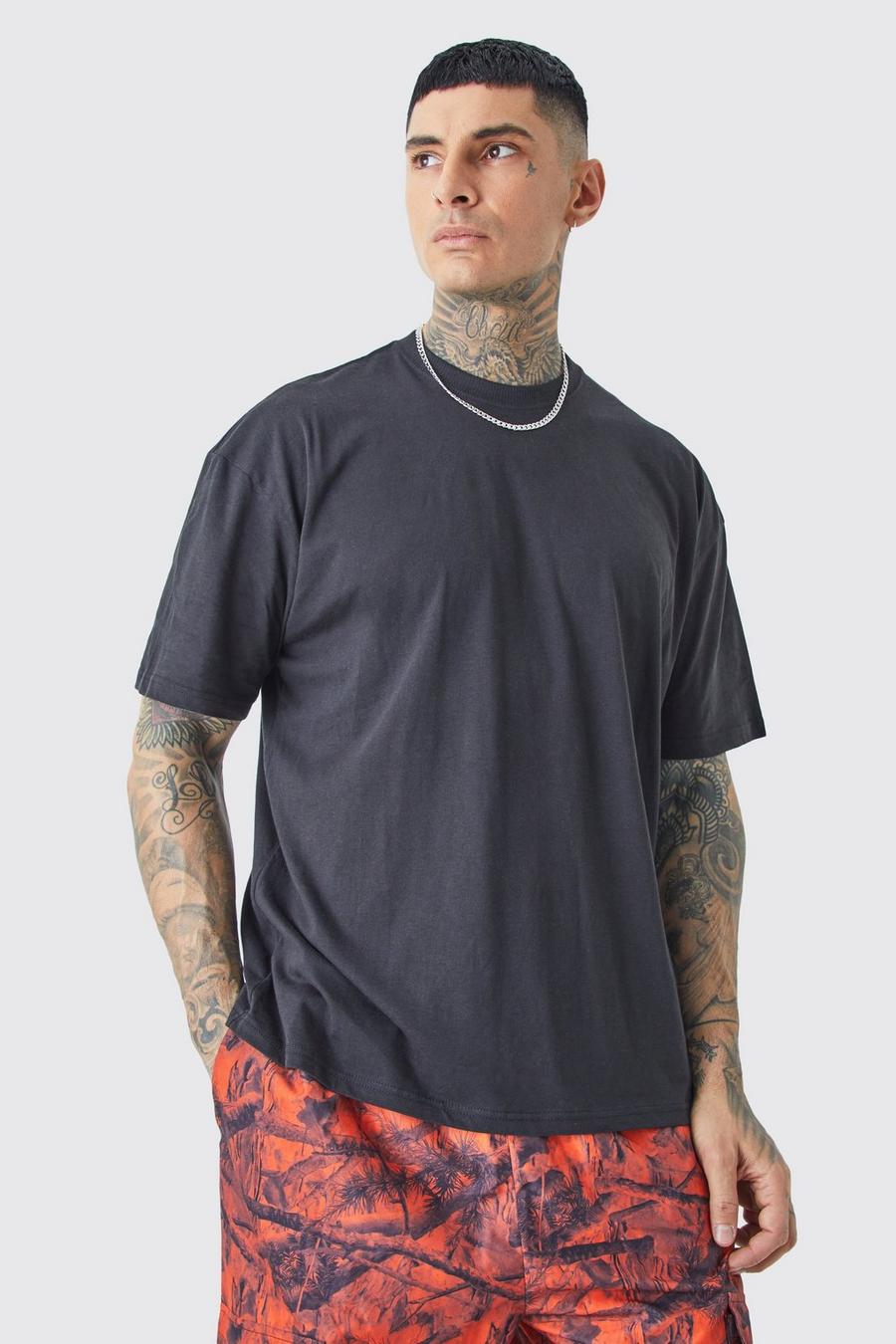 Black Tall Oversized Fit T-shirt image number 1