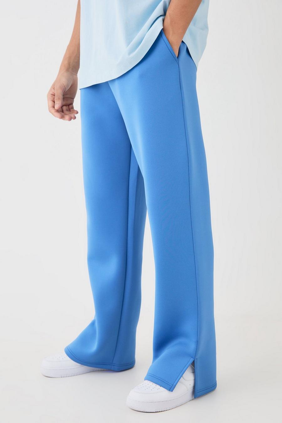 Pantaloni tuta in Scuba rivestito con spacco sul fondo, Cobalt image number 1