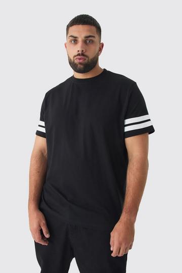 Black Plus Contrast Panel T-shirt