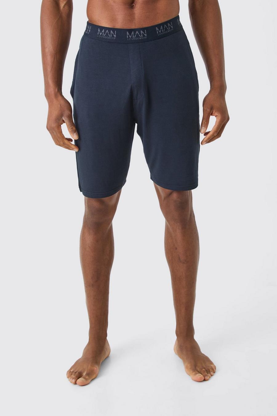 Premium Loungewear-Shorts mit elastischem Bund, Black image number 1