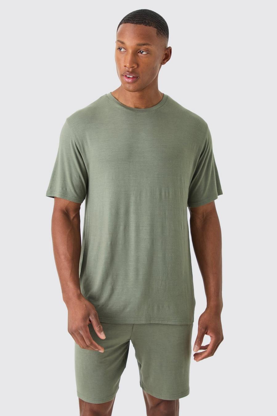 Camiseta para estar en casa de modal Premium, Khaki