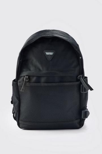 Man Badge Rucksack black