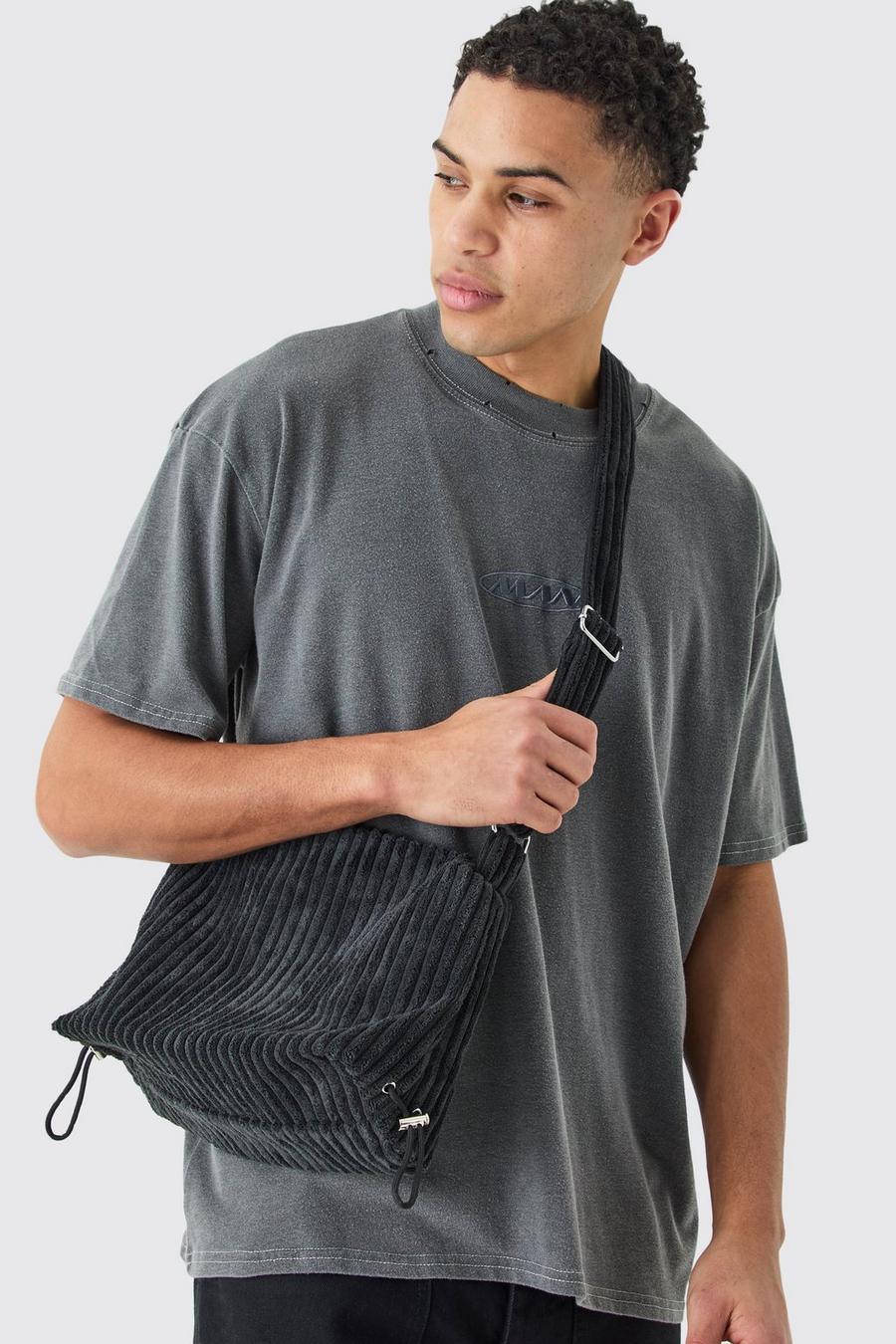 Men's Cord Sling Bag | Boohoo UK