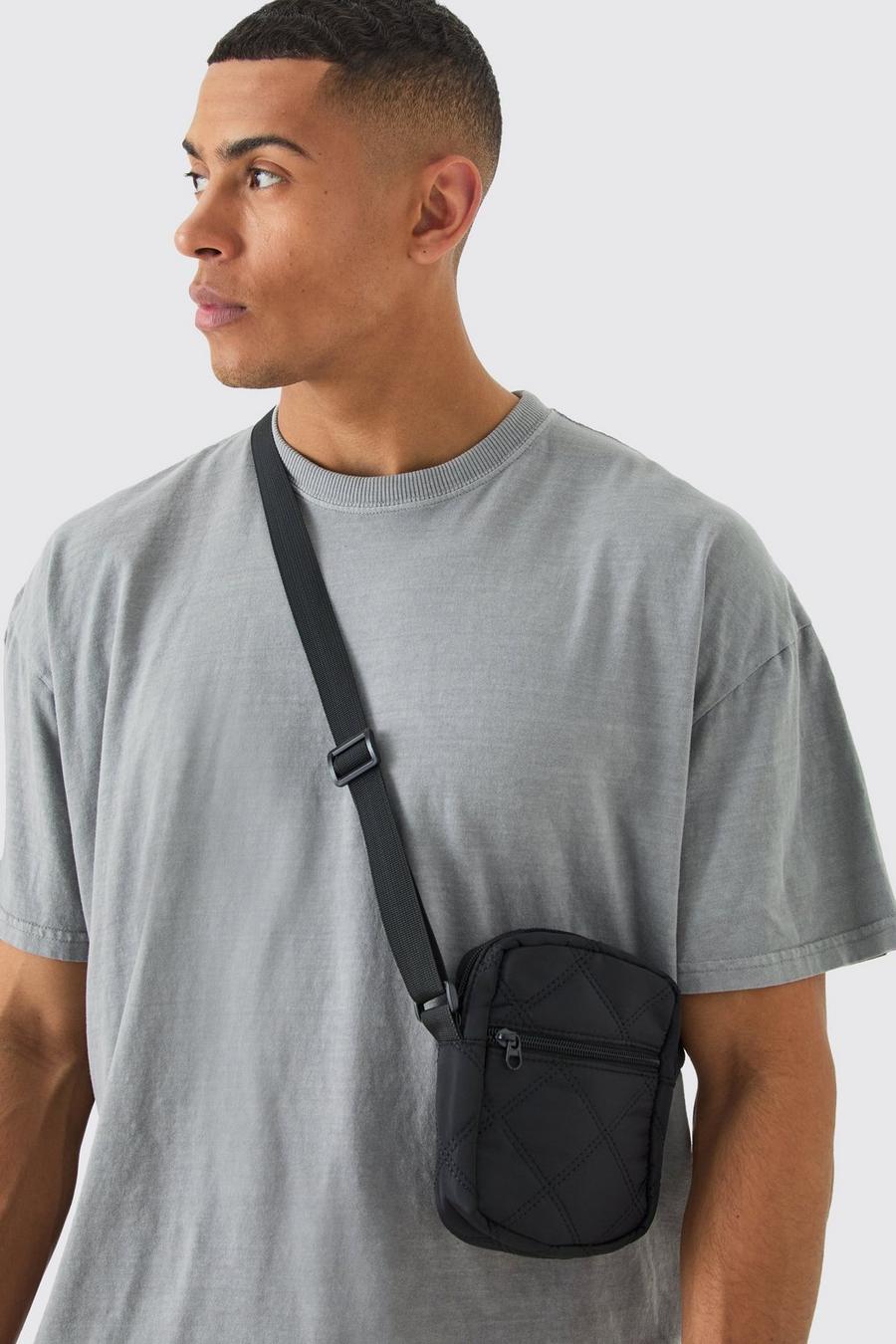 Mini sac à bandoulière en nylon, Black image number 1