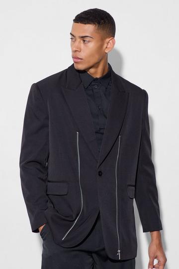 Zip Front Detail Blazer