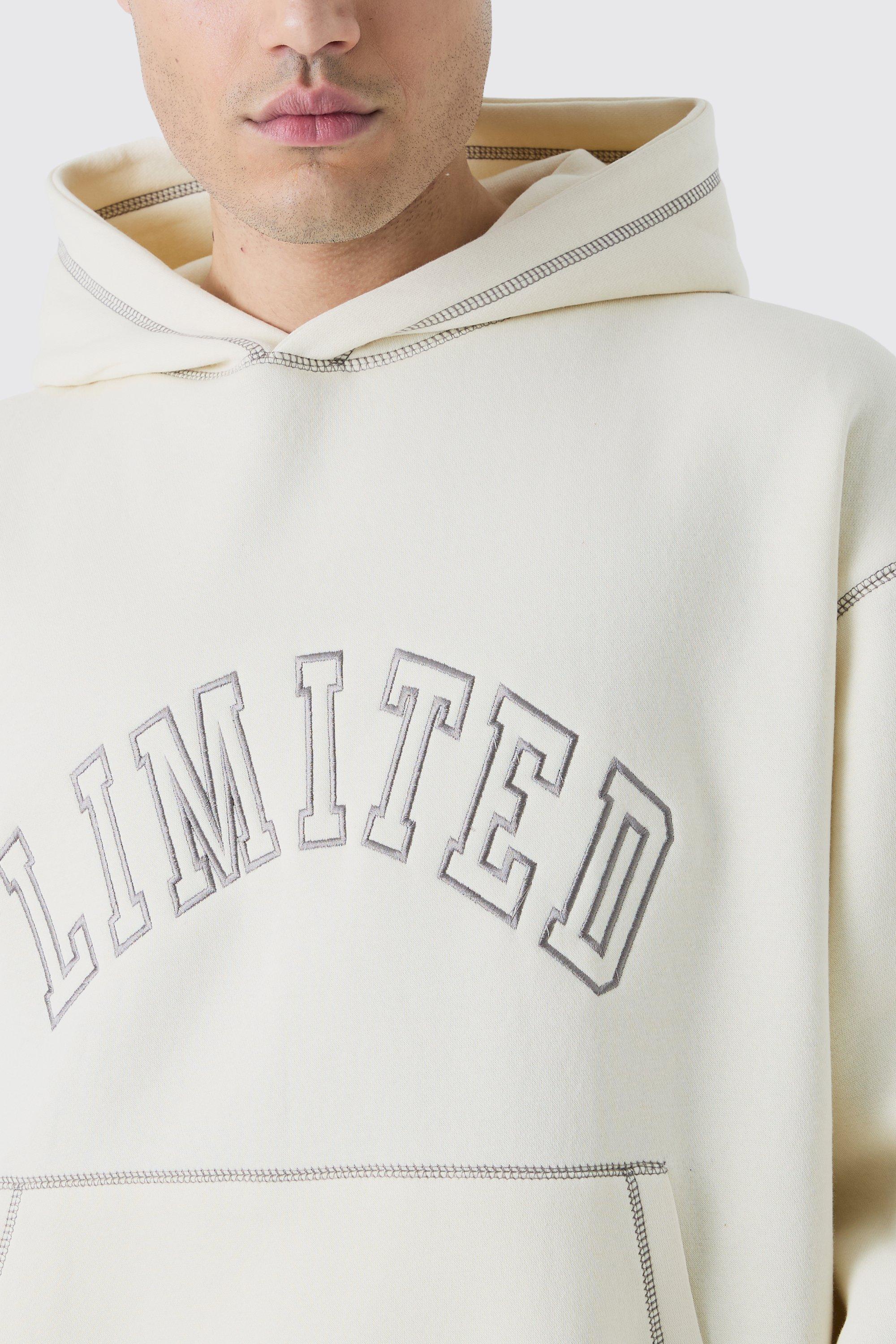 Limited Oversized Contrast Stitch Hoodie