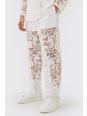 White Relaxed Fit Lace Suit Trouser