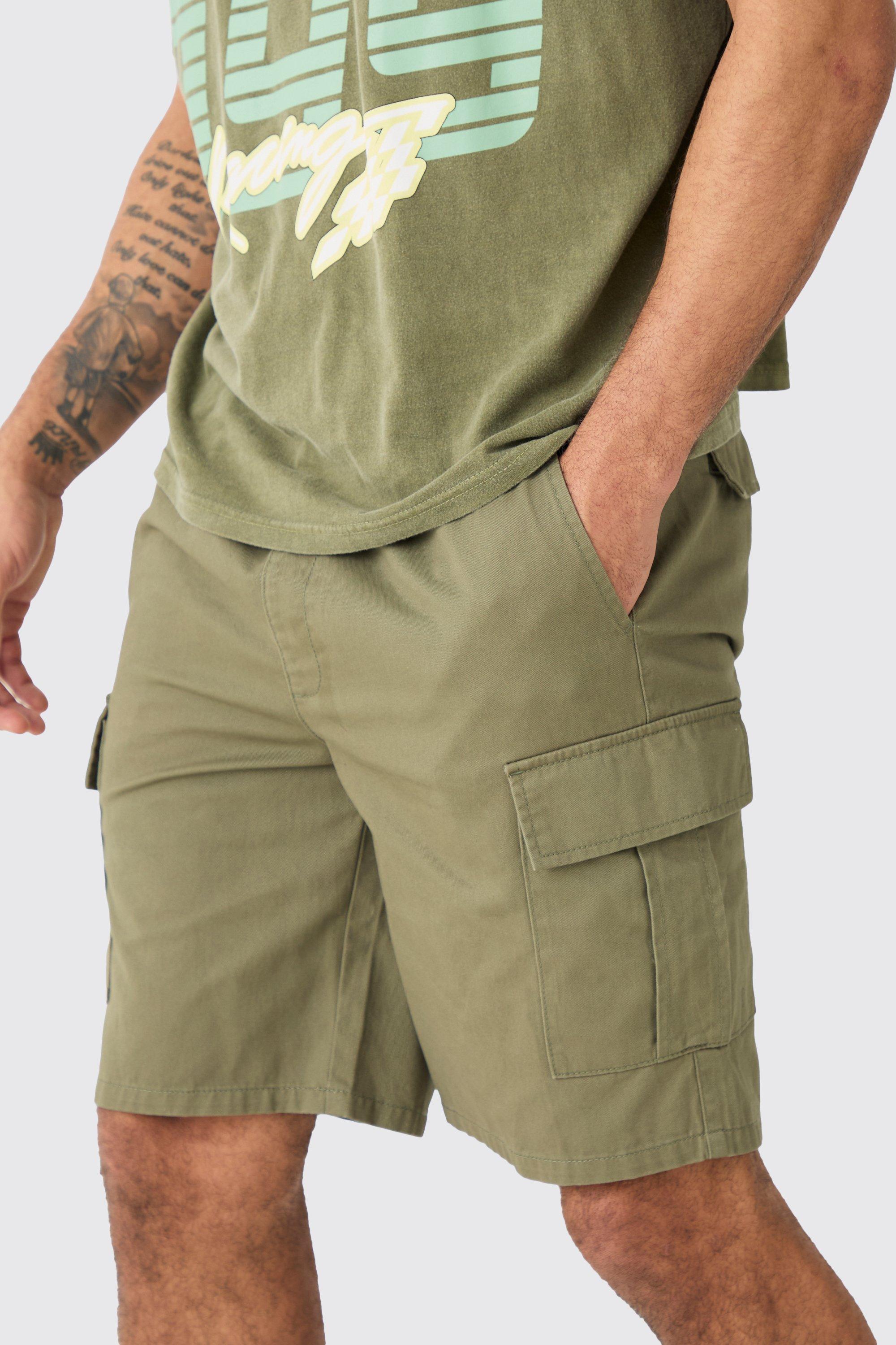 Mens khaki shorts uk best sale