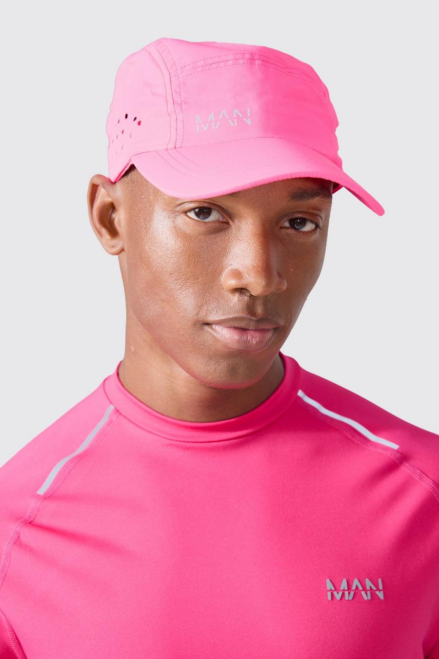 Man Active perforierte reflektierende Kappe, Pink image number 1