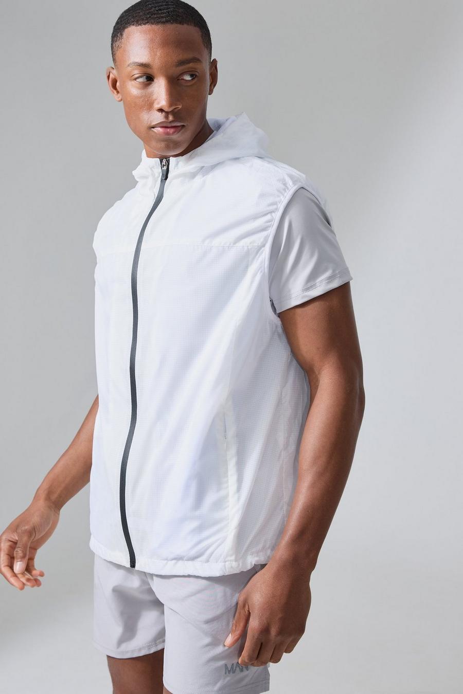 White Man Active Mesh Lined Hooded Gilet image number 1