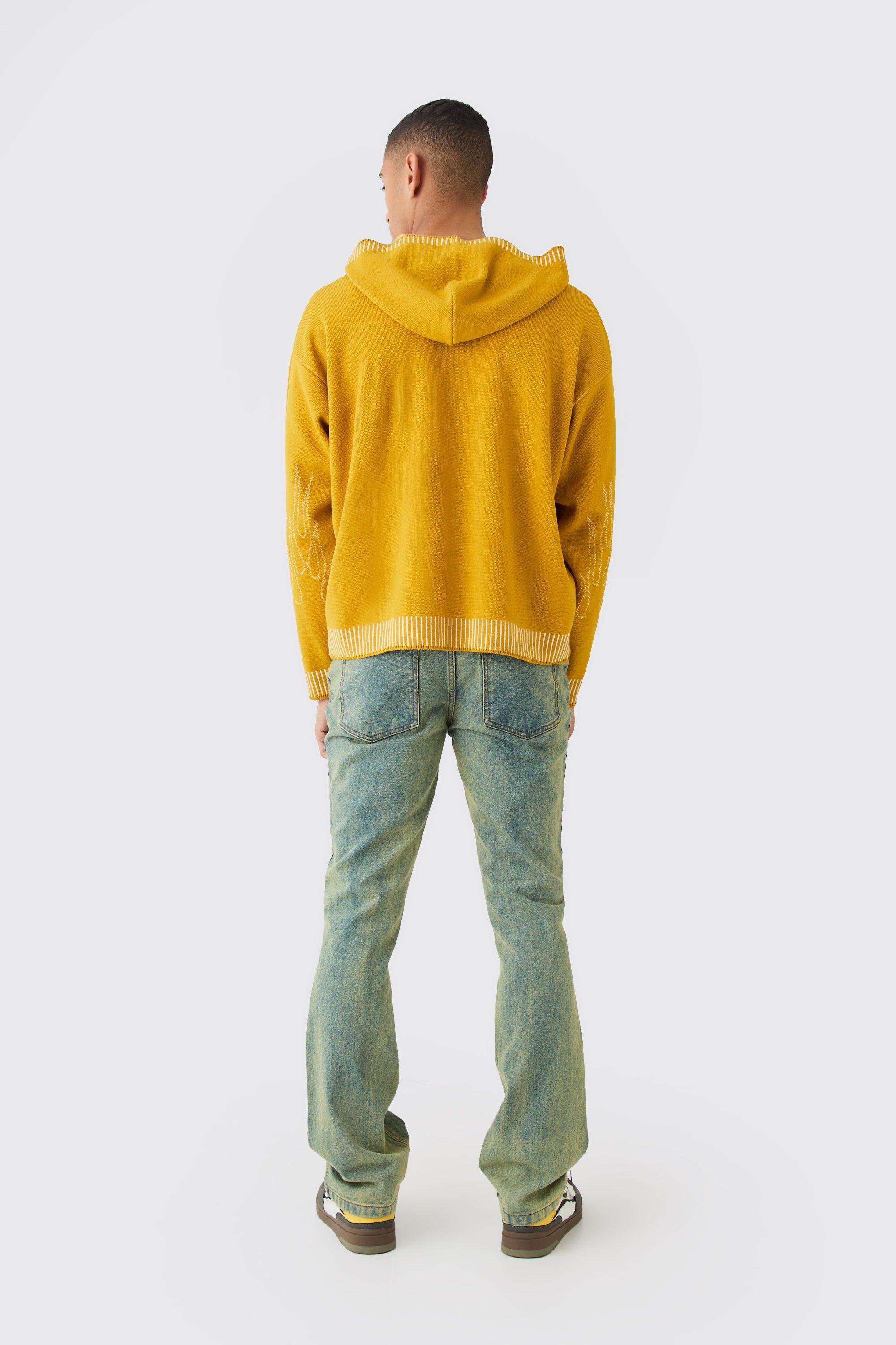 Mustard yellow best sale hoodie men