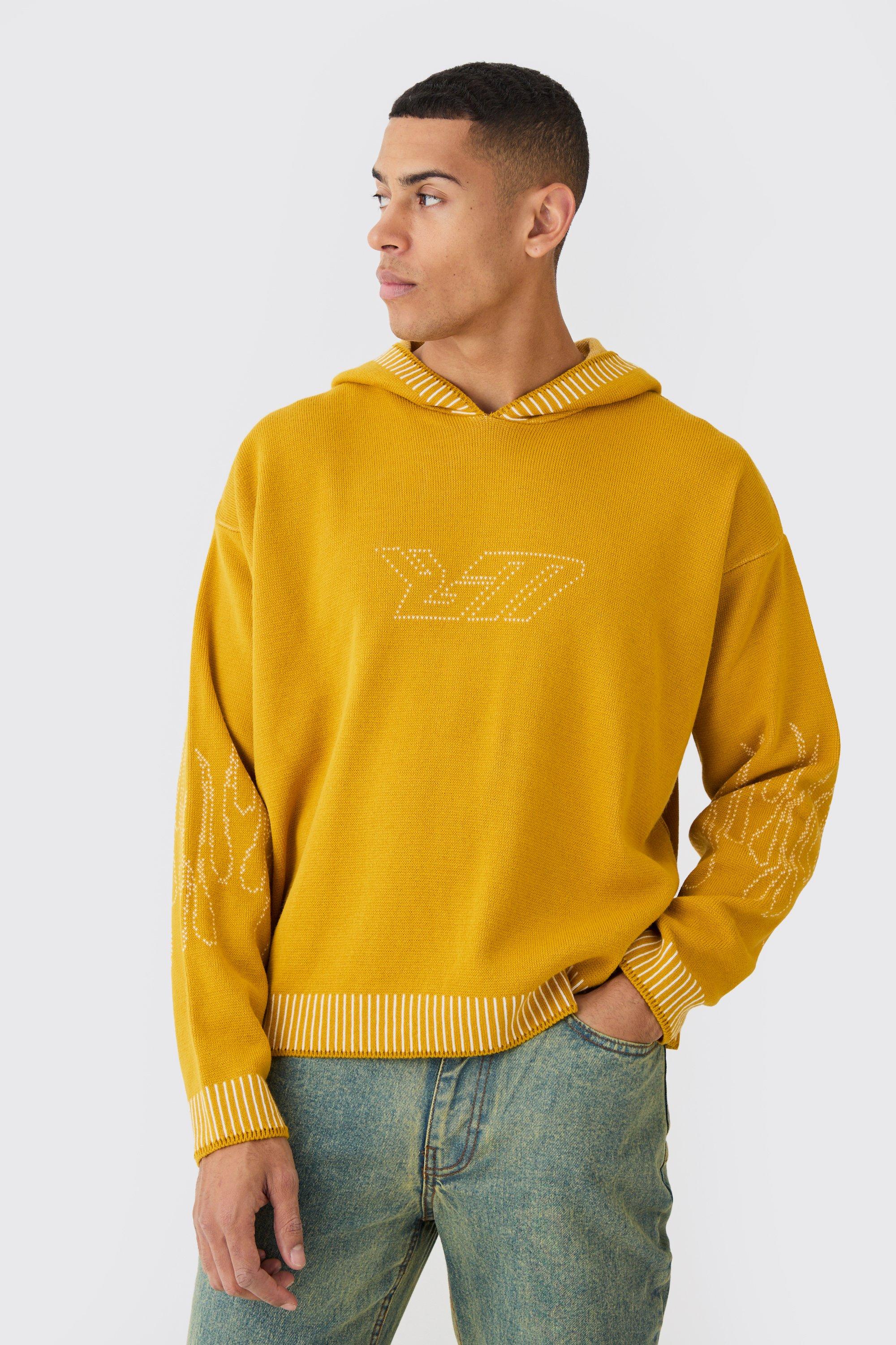 Oversized Boxy Drop Shoulder Branded Hoodie