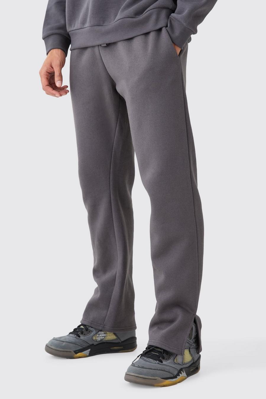 Pantaloni tuta con spacco sul fondo, Charcoal grigio