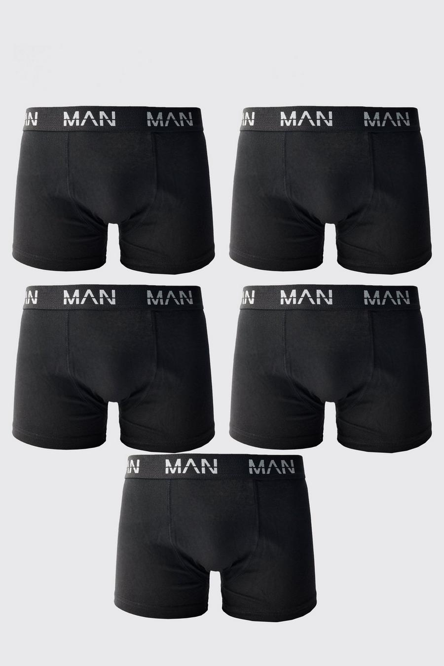 5er-Pack Man Boxershorts, Black