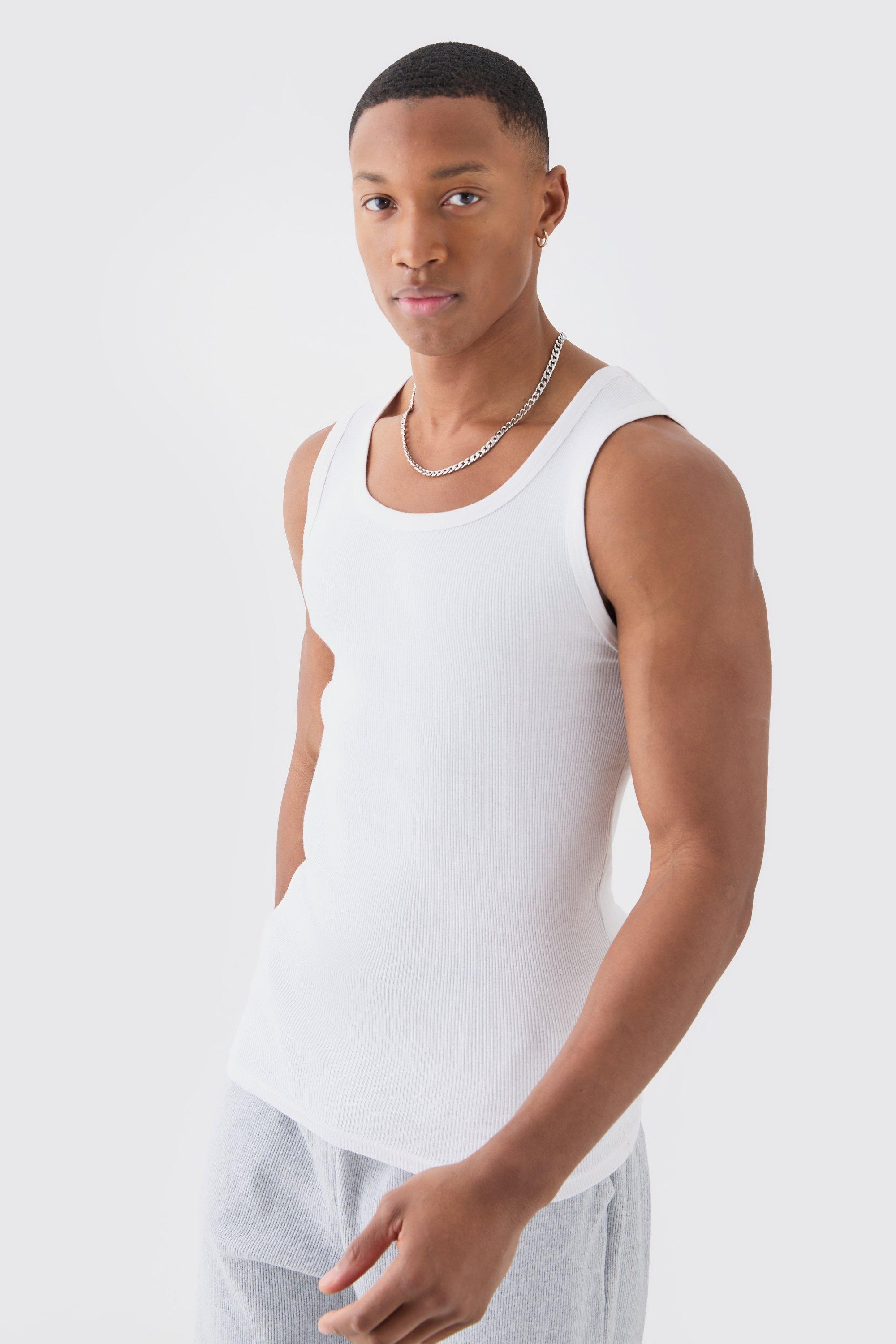 Slim Fit Ribbed Vest