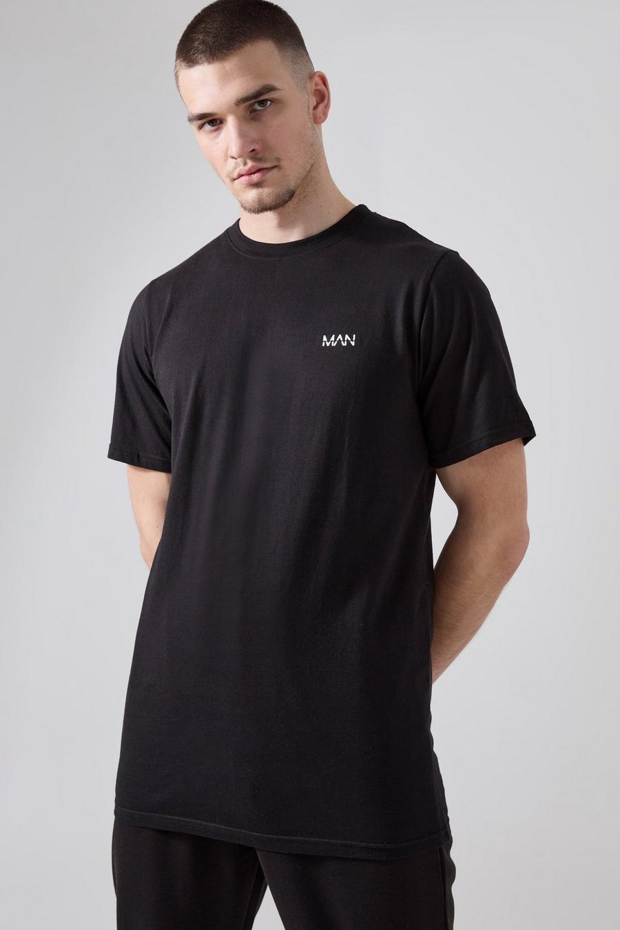 Black Tall Basic Man Active Fitness T-Shirt image number 1