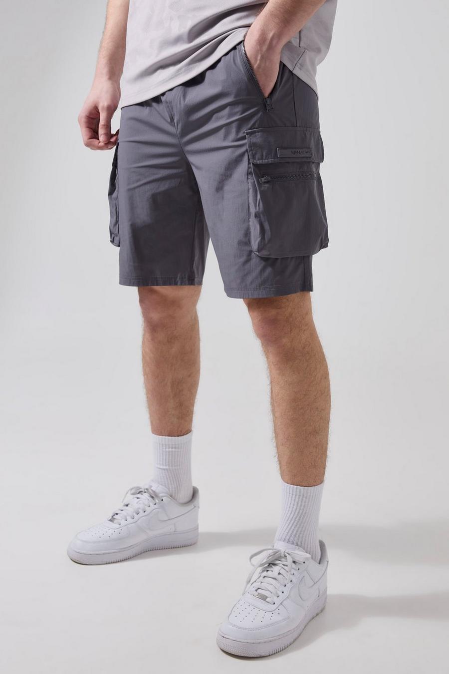 Tall Man Active Cargo-Shorts, Charcoal