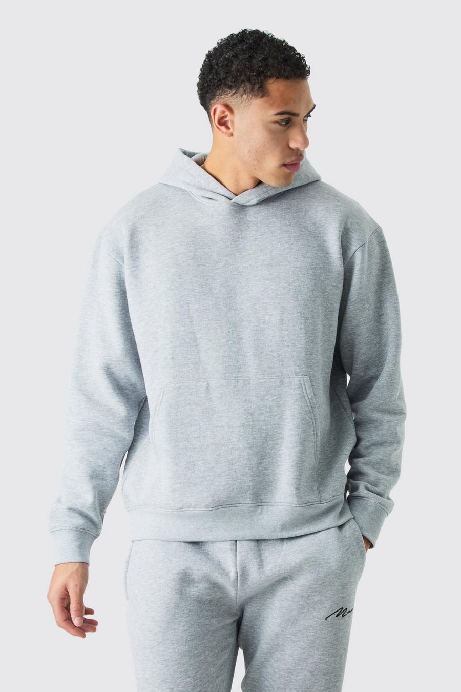 Grey marl Basic Oversize hoodie image number 1