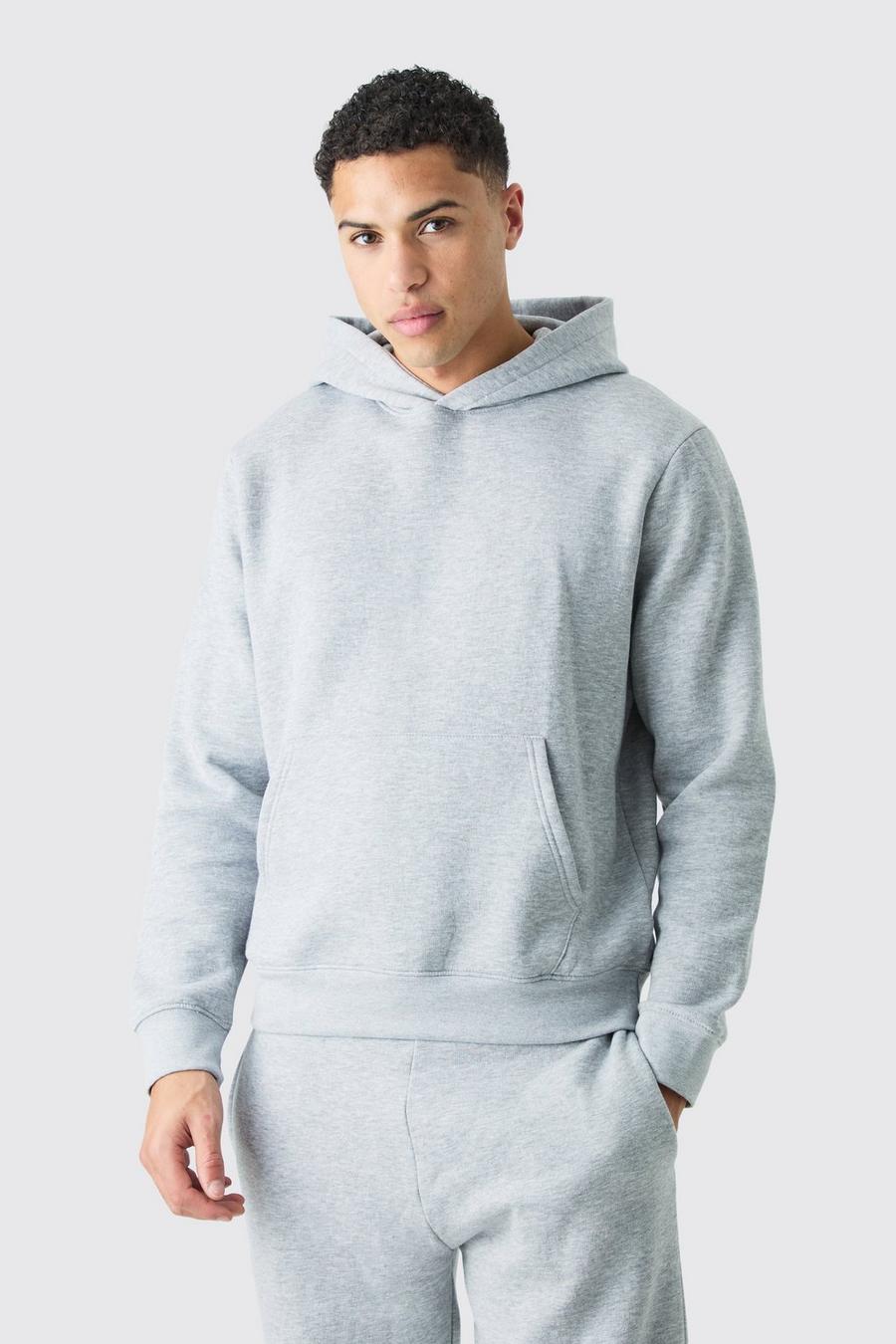 Grey marl Basic Over The Head Hoodie image number 1