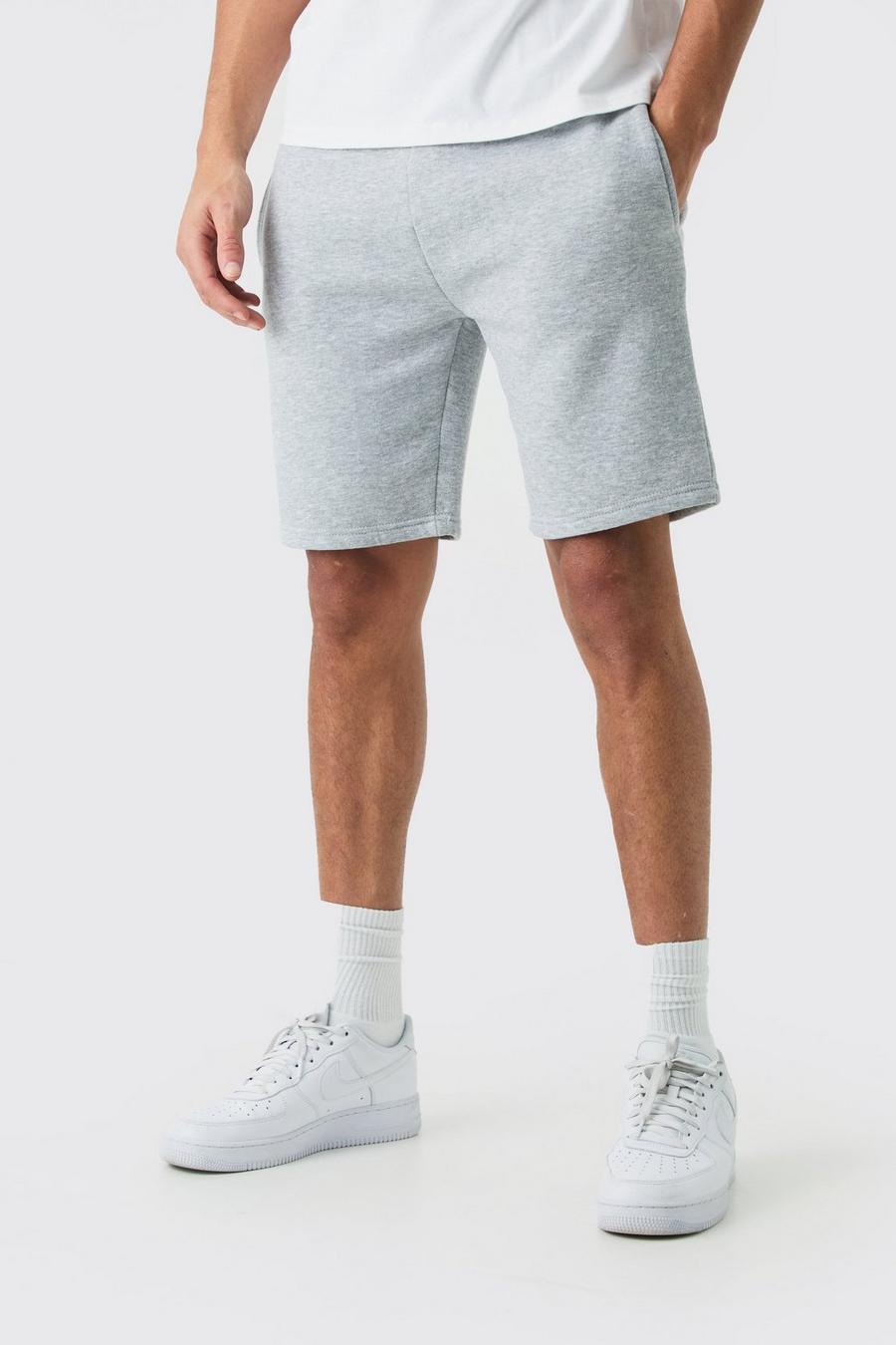 Lockere Jersey-Shorts, Grey marl