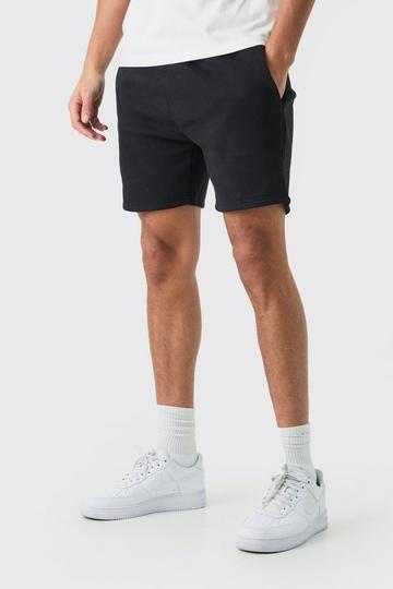 Short Length Slim Fit Jersey Knit Short black