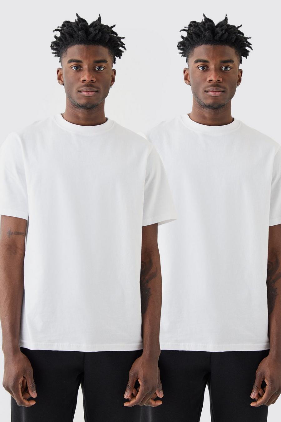White 2 Pack Basic T-shirt image number 1