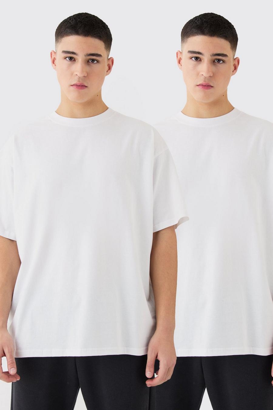 Pack de 2 camisetas oversize, White image number 1