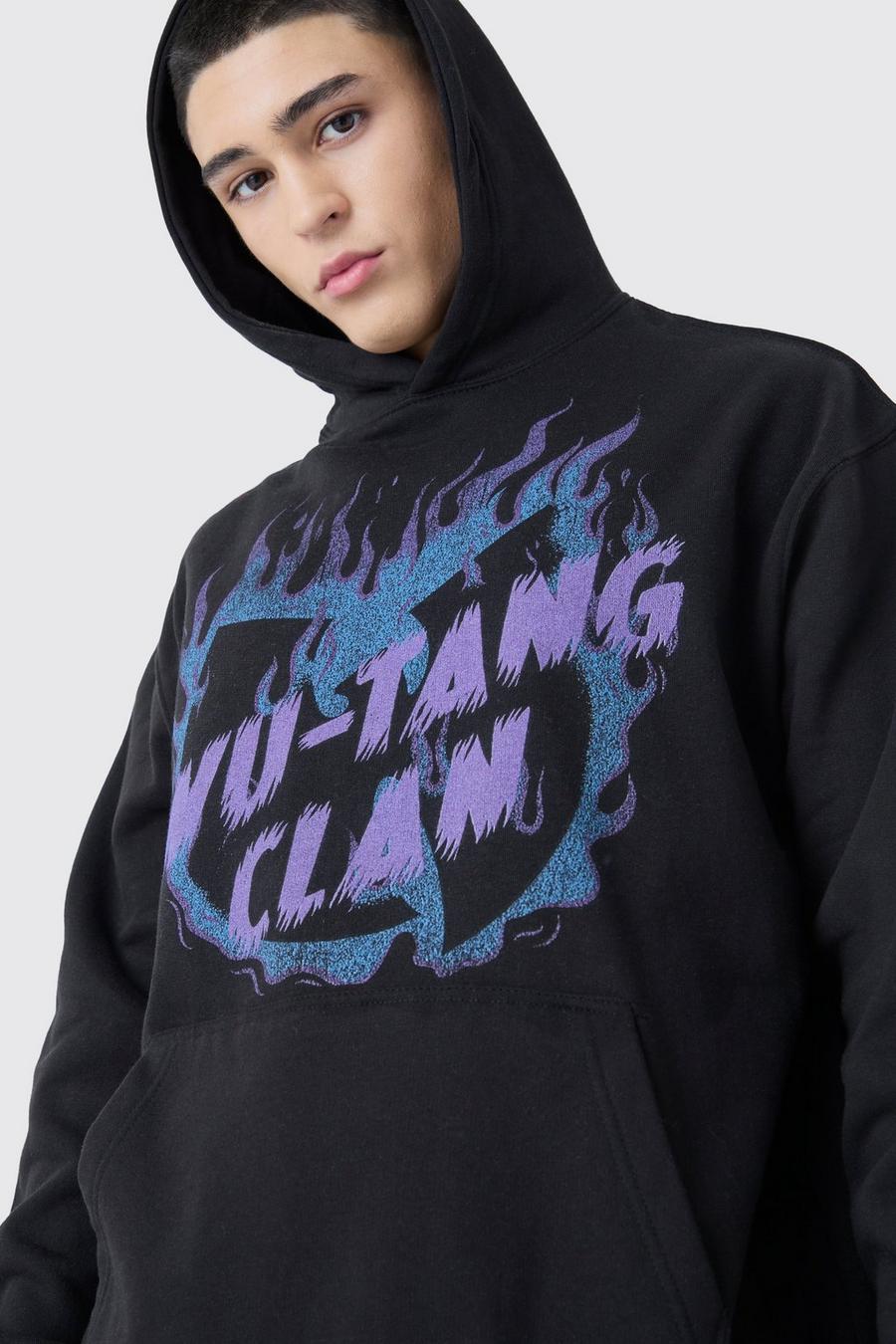 Black Wu Tang Clan Oversize hoodie med tryck image number 1