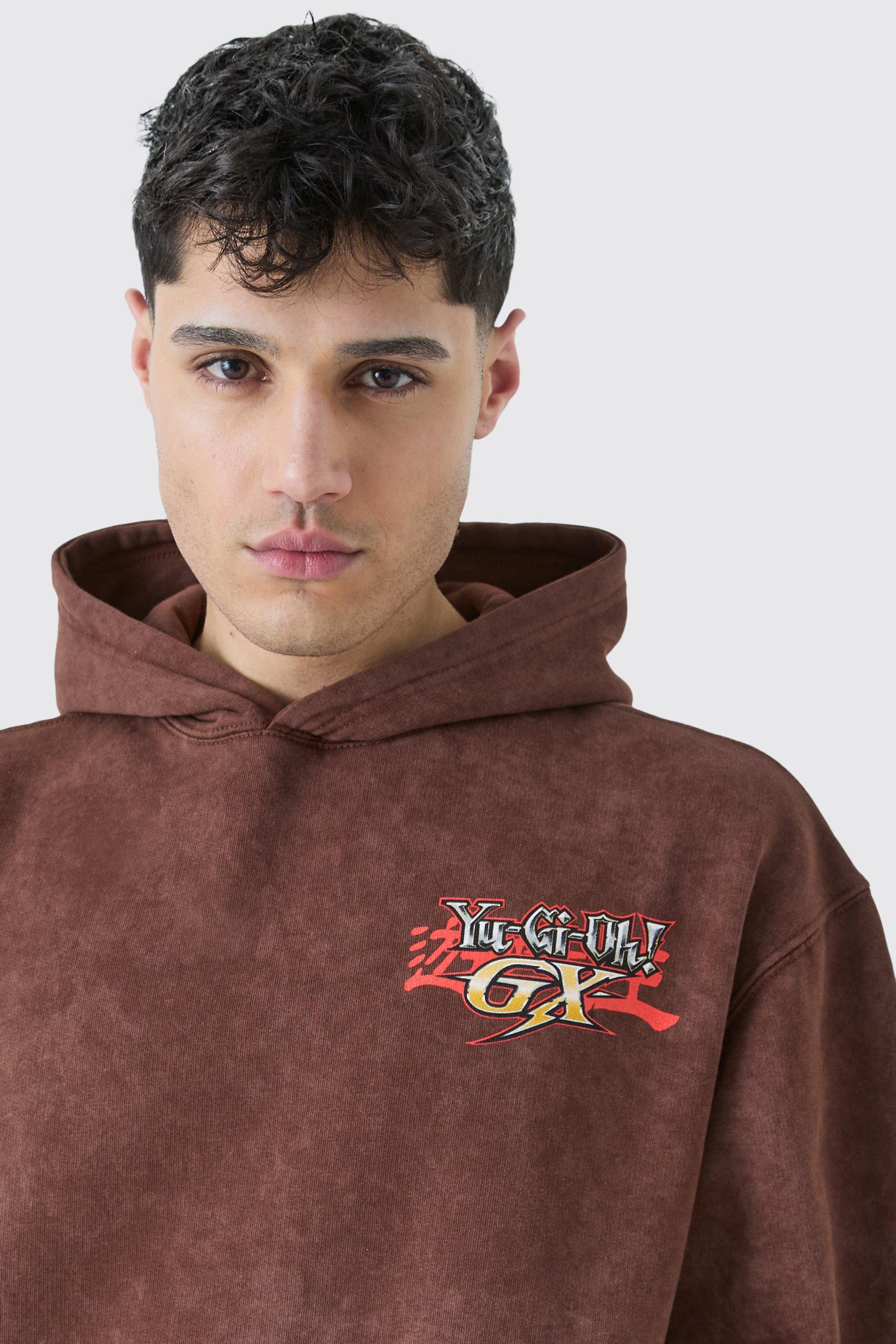 Oversized Washed Yugioh Gx License Hoodie