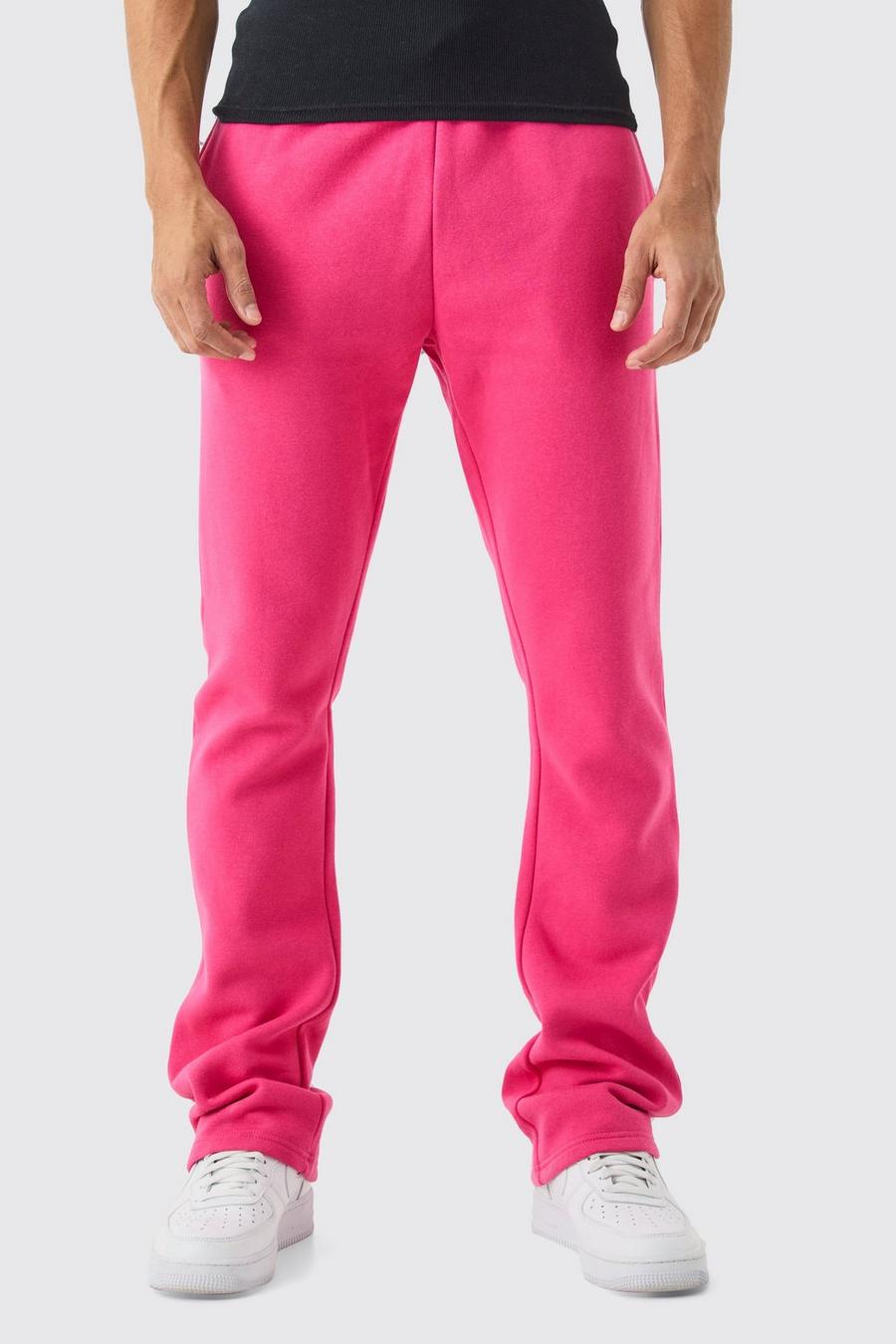 Pantalón deportivo ajustado con bajo plegado, Pink image number 1