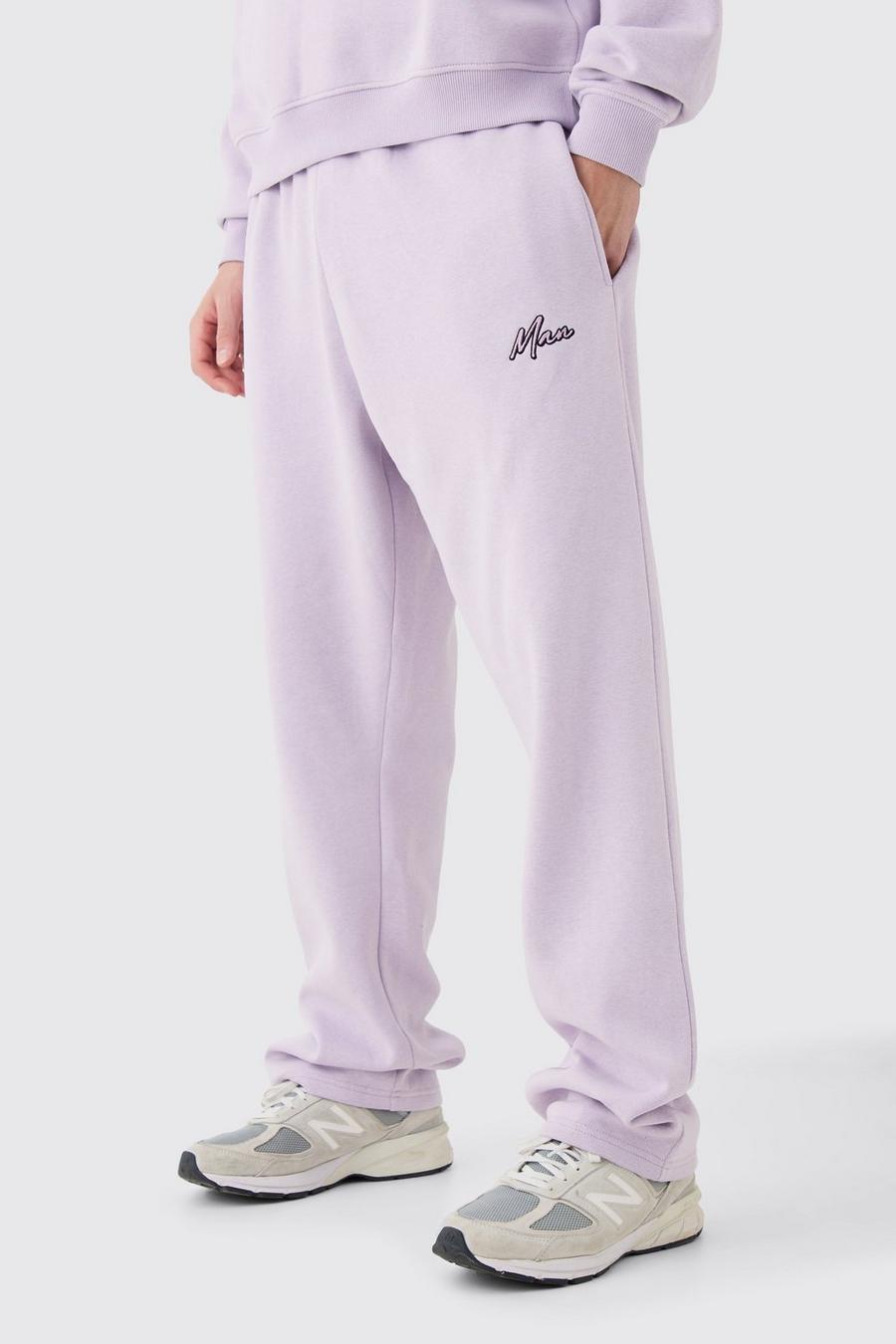 Pantalón deportivo MAN básico holgado, Lilac
