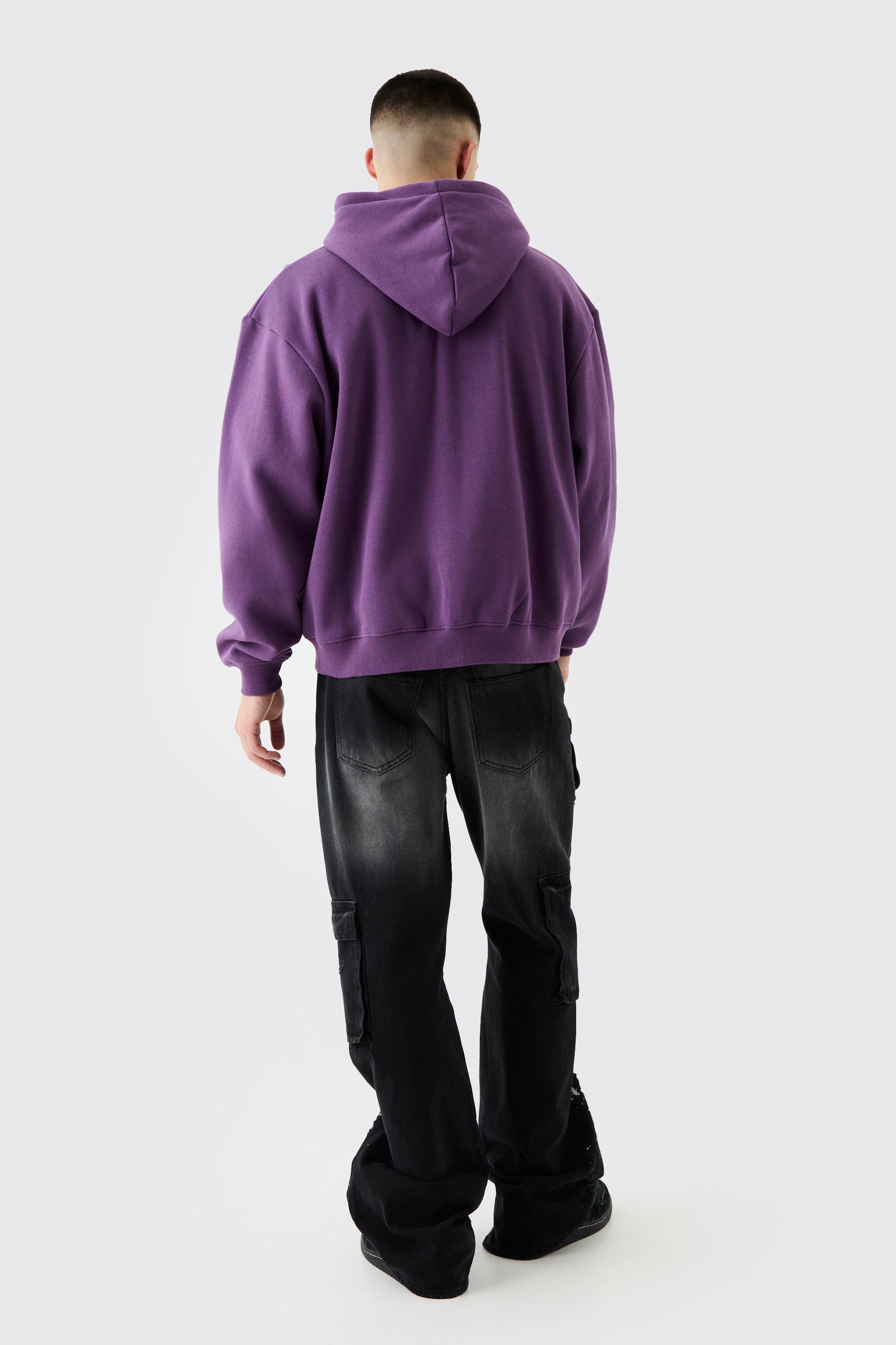 Oversized Boxy Zip Through Hoodie | boohoo Oversized Boxy Zip Through Hoodie | boohoo